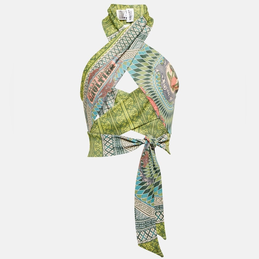 Jean Paul Gaultier Banknote halter wrap top